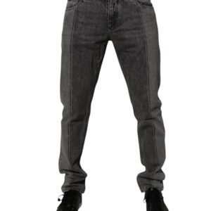 Dolce & Gabbana Two Tone Gray Cotton Denim Jeans