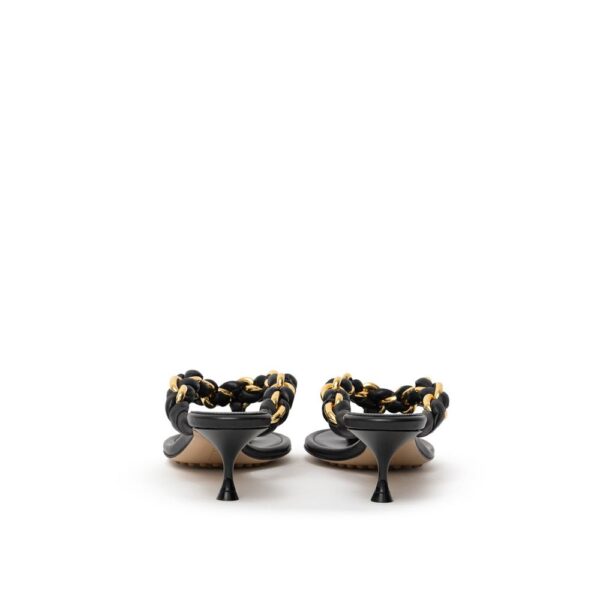 Bottega Veneta Black Leather Sandal - Image 2