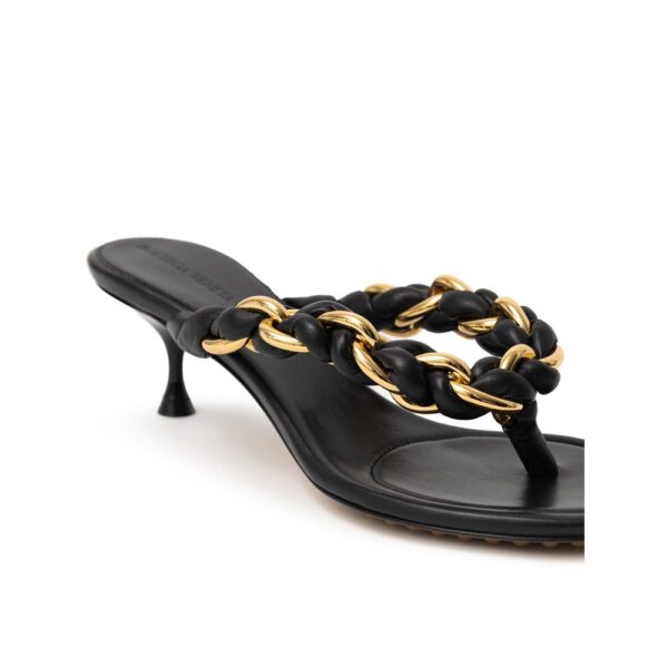 Bottega Veneta Black Leather Sandal - Image 4