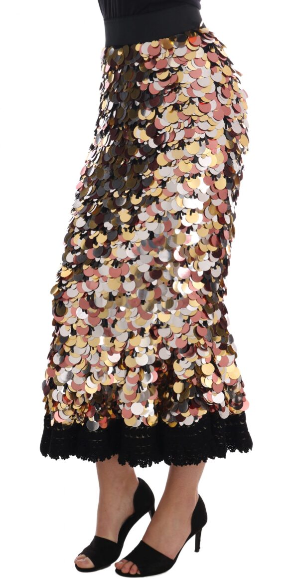 Dolce & Gabbana Sequin Embellished High-Waist Pencil Skirt - Image 2