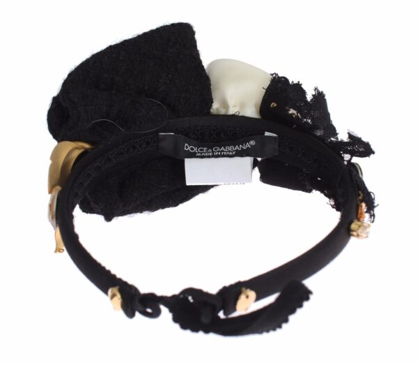 Dolce & Gabbana Elegant Crystal-Embellished Silk Diadem - Image 4