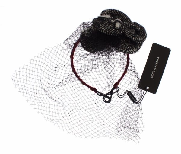 Dolce & Gabbana Pink Silk Crystal-Studded Headband - Image 7