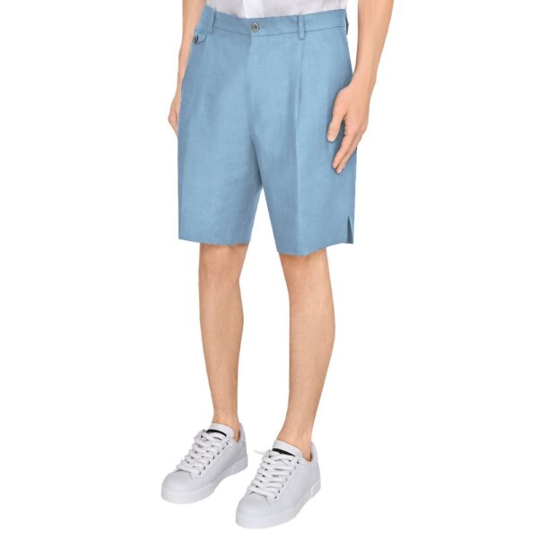 Dolce & Gabbana Light Blue Linen Short - Image 3