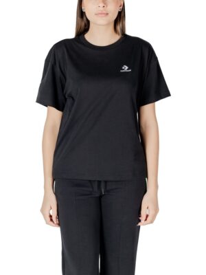 Converse Black Cotton Tops & T-Shirt