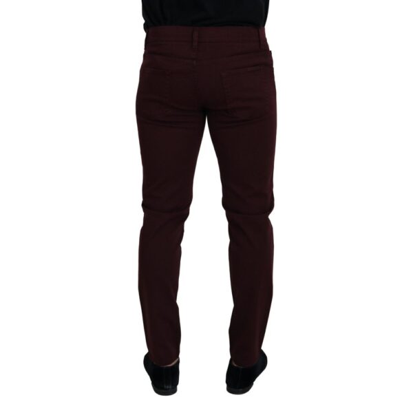 Dolce & Gabbana Bordeaux Cotton Jeans & Pant - Image 2
