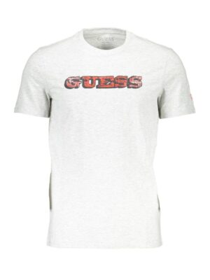 Guess Jeans Gray Cotton Men T-Shirt