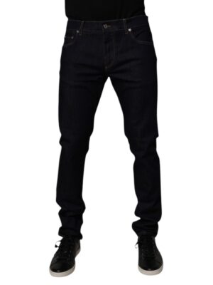 Dolce & Gabbana Black Cotton Stretch Men Skinny Denim Jeans