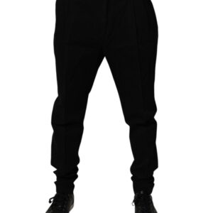 Dolce & Gabbana Black Cotton Stretch Skinny Pants