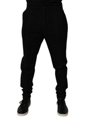 Dolce & Gabbana Black Cotton Stretch Skinny Pants
