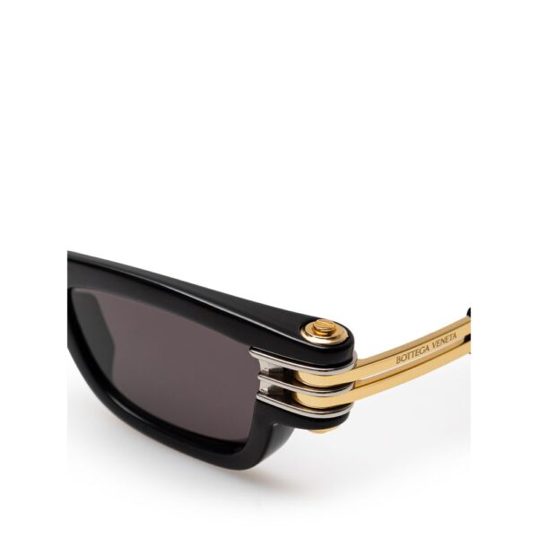 Bottega Veneta Black Acetate Sunglasses - Image 4
