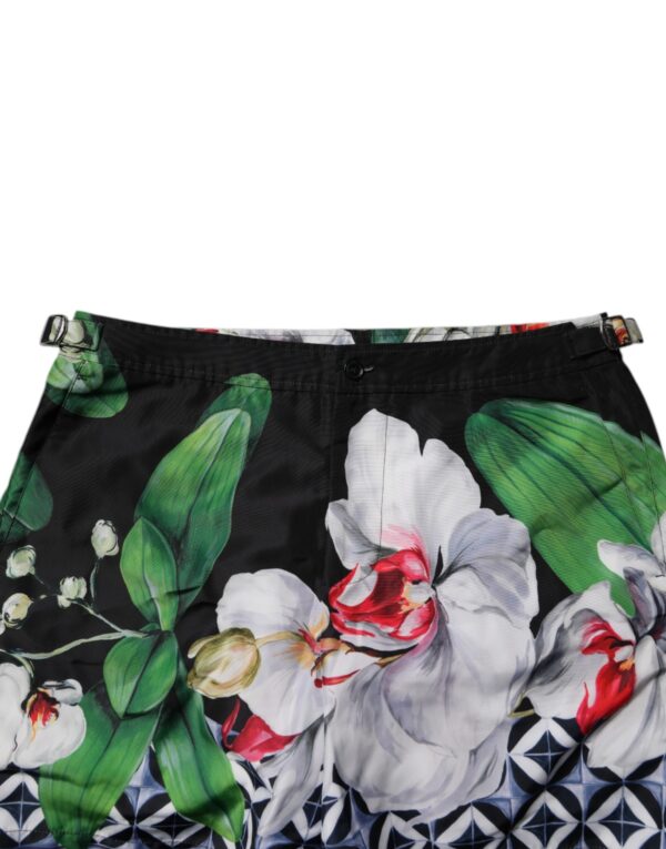 Dolce & Gabbana Multicolor Floral Polyester Men Bermuda Shorts - Image 5