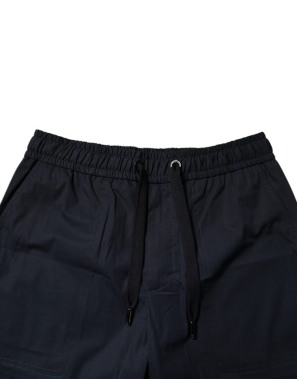 Dolce & Gabbana Dark Blue Cotton Bermuda Sweatshorts Shorts - Image 5