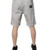 Dolce & Gabbana Light Gray Tattered Men Denim Bermuda Shorts - Image 4