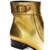 Saint Laurent Gold Leather Boot - Image 4