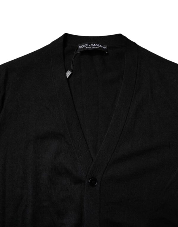 Dolce & Gabbana Black Cashmere Button Down Cardigan Sweater - Image 5