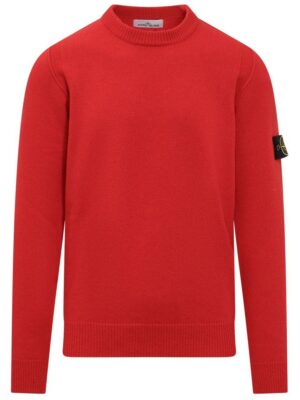 Stone Island Red Wool Sweater
