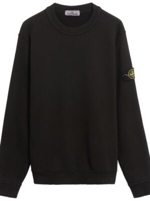 Stone Island Black Cotton Sweater