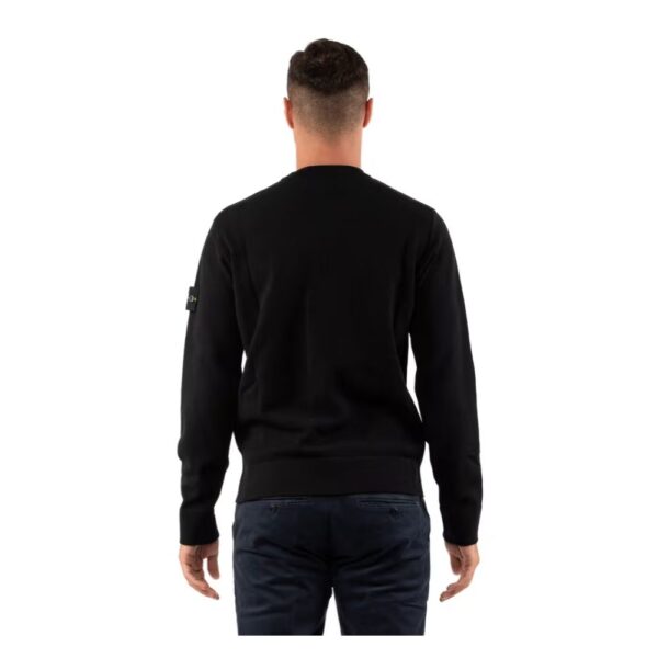 Stone Island Black Wool Sweater - Image 2