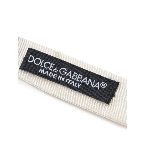 Dolce & Gabbana White Silk Ties & Bowty - Image 2