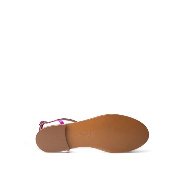 Salvatore Ferragamo Purple Leather Sandal - Image 6