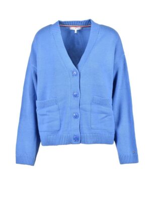 Tommy Hilfiger Blue Cotton Cardigan