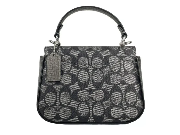 COACH Lysa Top Handle Bag Crossbody Gun Metal - Image 2