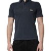 Dolce & Gabbana Dark Blue Logo Plaque Cotton Men Polo Shirt T-shirt - Image 2