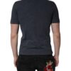 Dolce & Gabbana Dark Blue Logo Plaque Cotton Men Polo Shirt T-shirt - Image 4