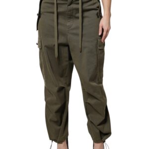 Dolce & Gabbana Army Green High Waist Cargo Pants