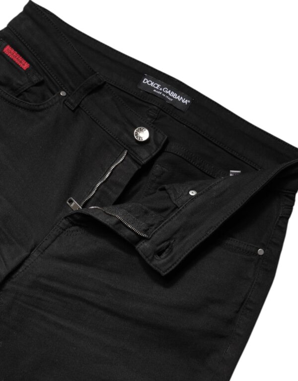 Dolce & Gabbana Black Cotton High Waist Skinny Denim Jeans - Image 6