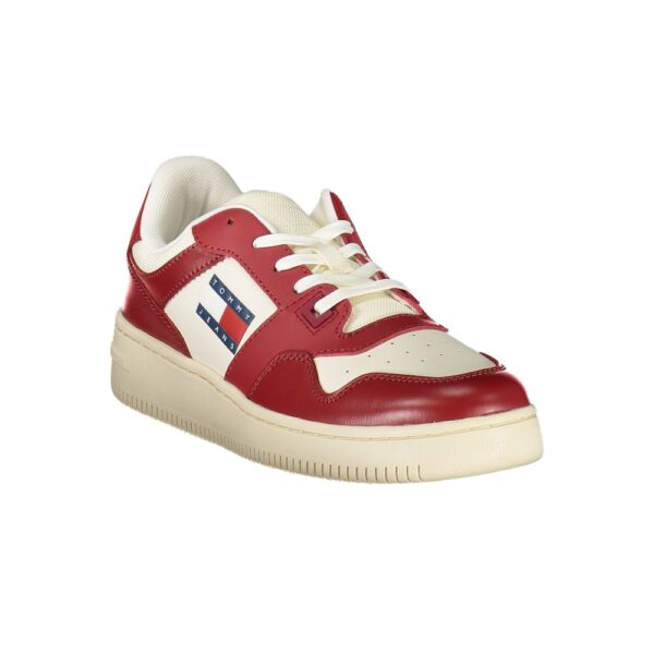 Tommy Hilfiger Red Leather Women Sneaker - Image 2