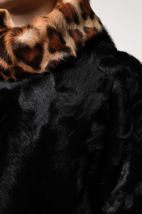 Dolce & Gabbana Black Lamb Fur Short Women Coat Jacket - Image 6