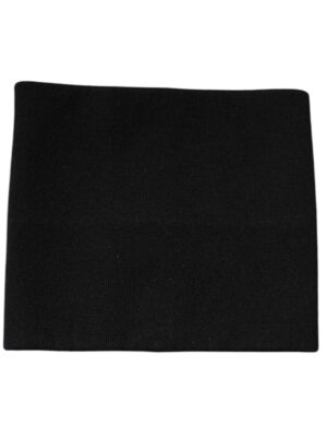 Dolce & Gabbana Black Cashmere Knitted Square Handkerchief Scarf