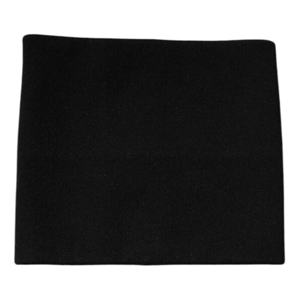 Dolce & Gabbana Black Cashmere Knitted Square Handkerchief Scarf - Image 3