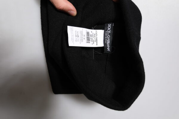 Dolce & Gabbana Black Cashmere Knitted Square Handkerchief Scarf - Image 6