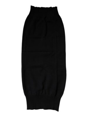 Dolce & Gabbana Black Cashmere Knitted Neck Warmer Foulard Scarf