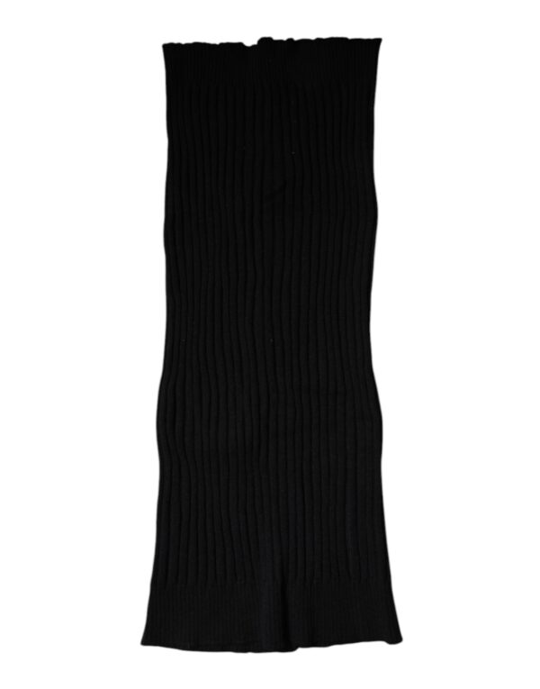 Dolce & Gabbana Black Cashmere Knitted Neck Warmer Foulard Scarf - Image 2