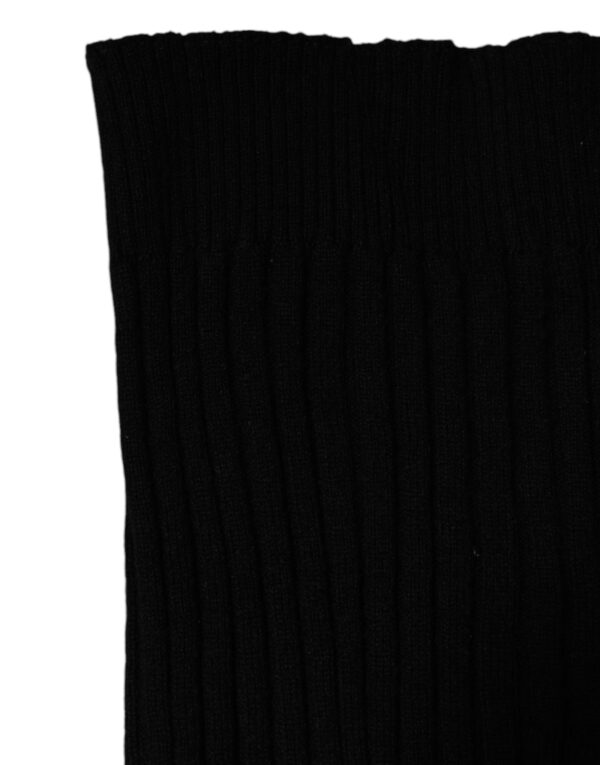 Dolce & Gabbana Black Cashmere Knitted Neck Warmer Foulard Scarf - Image 3