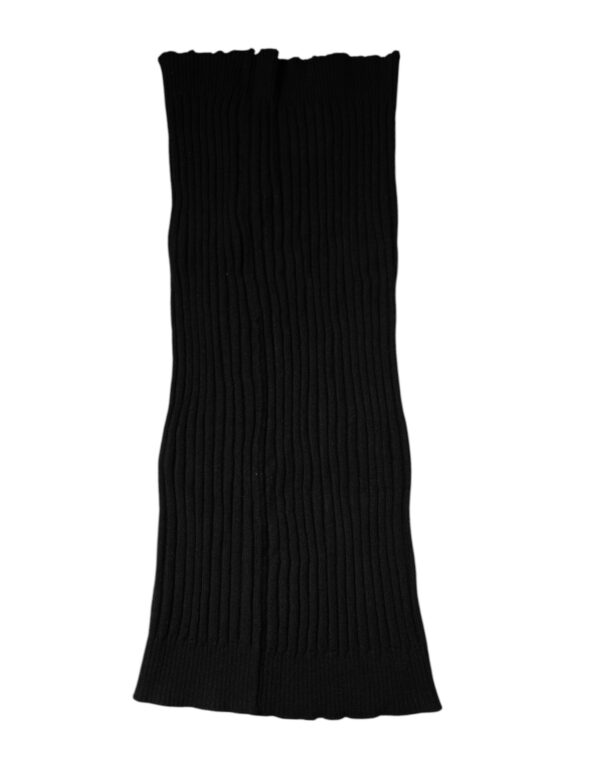 Dolce & Gabbana Black Cashmere Knitted Neck Warmer Foulard Scarf - Image 4