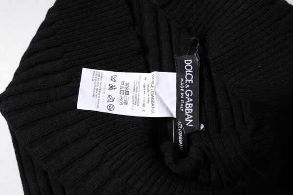 Dolce & Gabbana Black Cashmere Knitted Neck Warmer Foulard Scarf - Image 5