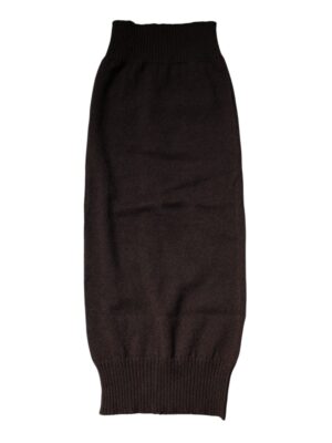 Dolce & Gabbana Brown Cashmere Knitted Neck Warmer Foulard Scarf