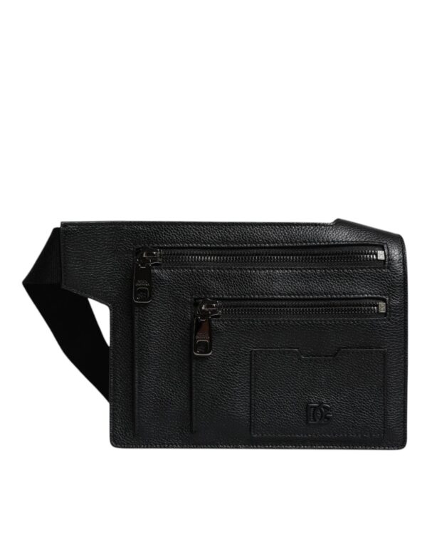 Dolce & Gabbana Black Calfskin Leather Messenger Crossbody Bag - Image 3