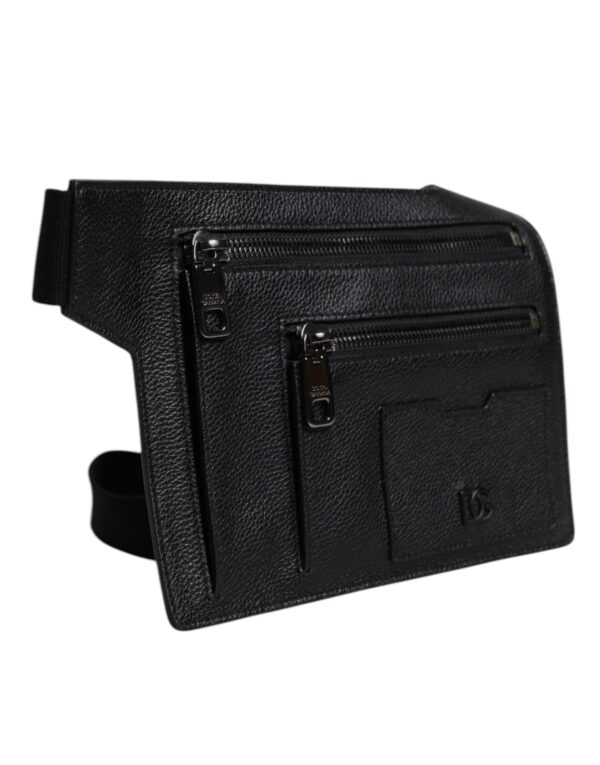 Dolce & Gabbana Black Calfskin Leather Messenger Crossbody Bag - Image 4