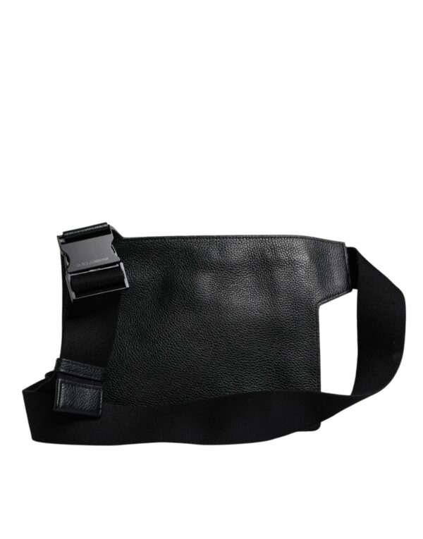 Dolce & Gabbana Black Calfskin Leather Messenger Crossbody Bag