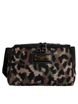 Dolce & Gabbana Multicolor Leopard DG Logo Belt Waist Fanny Pack Bag