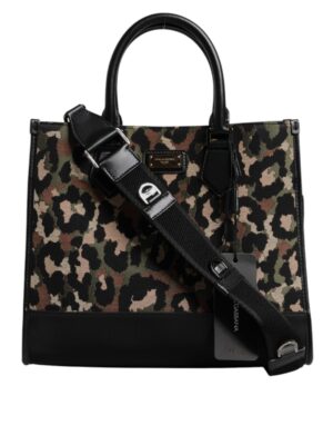 Dolce & Gabbana Multicolor Leopard Shopping Tote Shoulder Bag
