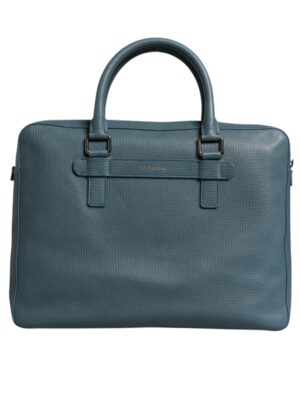 Dolce & Gabbana Blue Logo Double Handle Messenger Briefcase Bag