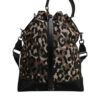 Dolce & Gabbana Multicolor Leopard Cotton Shoulder Bucket Bag - Image 6