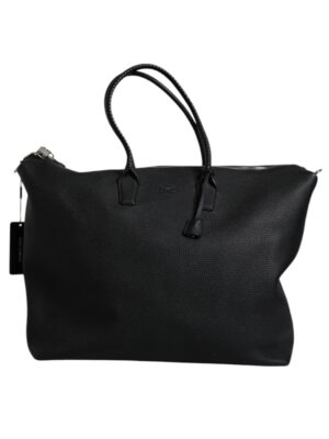 Dolce & Gabbana Black Calfskin Leather Hand Shoulder Duffle Bag