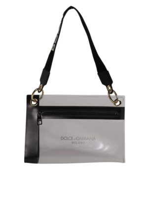 Dolce & Gabbana Clear PVC Leather Pouch Shoulder Strap Bag
